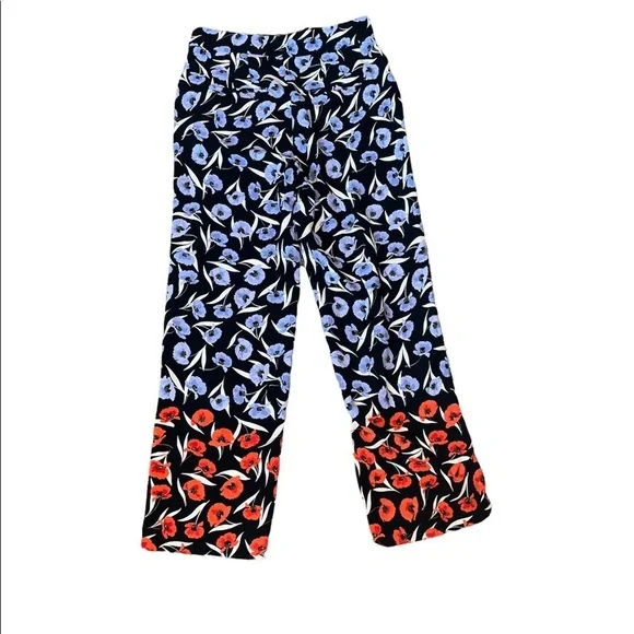 Ann Taylor Wide Legged Poppy Flower Slacks - Picture 2 of 6